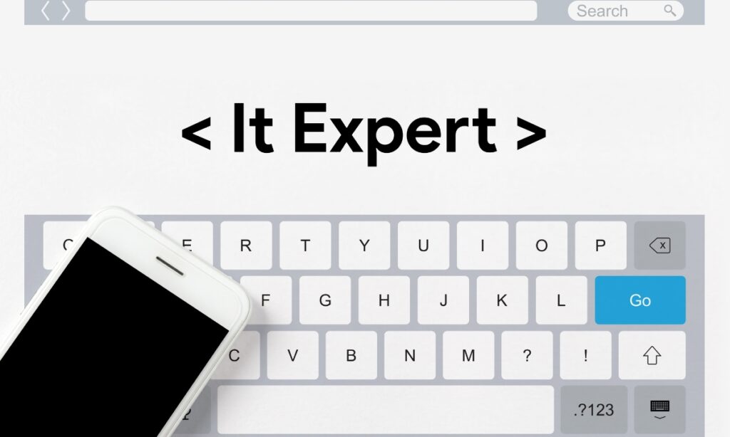 iPhone keyboard that typed out "IT expert"