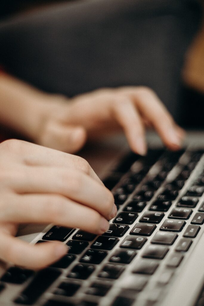 writing in a computer